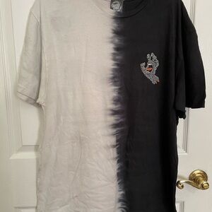 Santa Cruz Skateboards Black and Gray Short Sleeve Tee